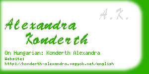 alexandra konderth business card